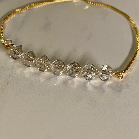 🎁 Swarovski crystal gold bracelet - Picture 5 of 9